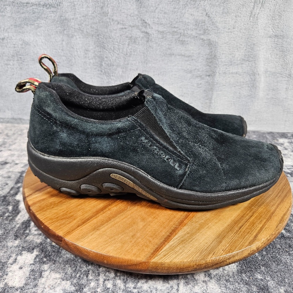 Merrell Jungle Moc Shoes Womens Size 10.5 Black Suede Slip On Comfort J60826